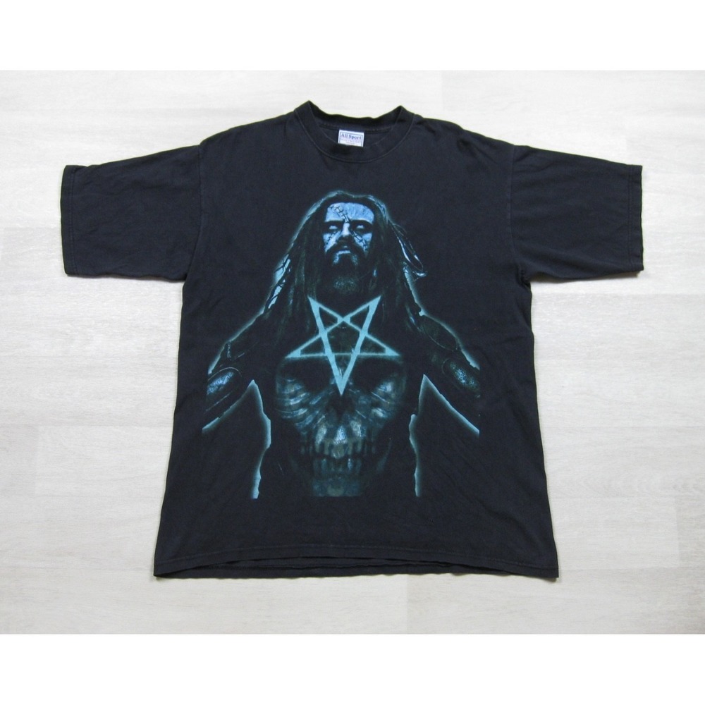 Vintage 90s Rob Zombie T Shirt Men's (L) Hellbilly Deluxe Tour 1999 Allsport